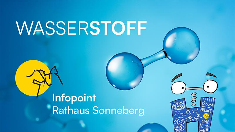 Bild mit Wasserstoff, Maskottchen-Figur 